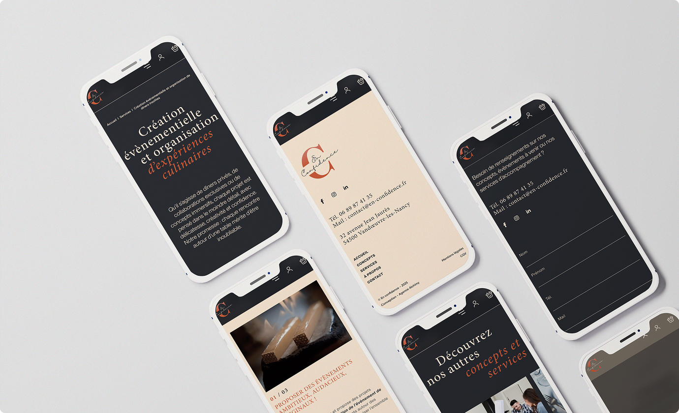 Site internet en confidence - version mobile